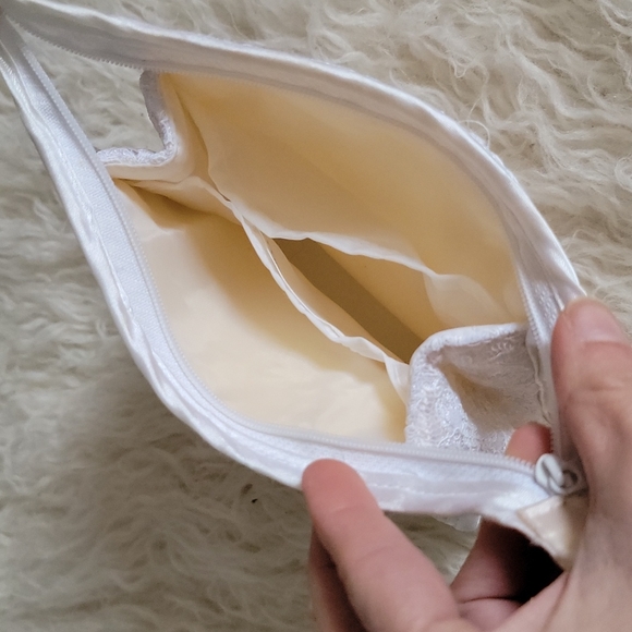 Vintage Jessica Mcclintock Embroidered Lace Zippered Pouch Small Bridal Clutch - Picture 10 of 12